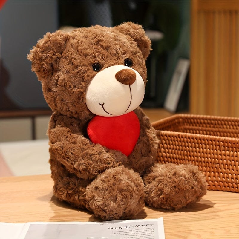 Cuddly plush bear with heart, soft, ideal Valentine's Day gift 2