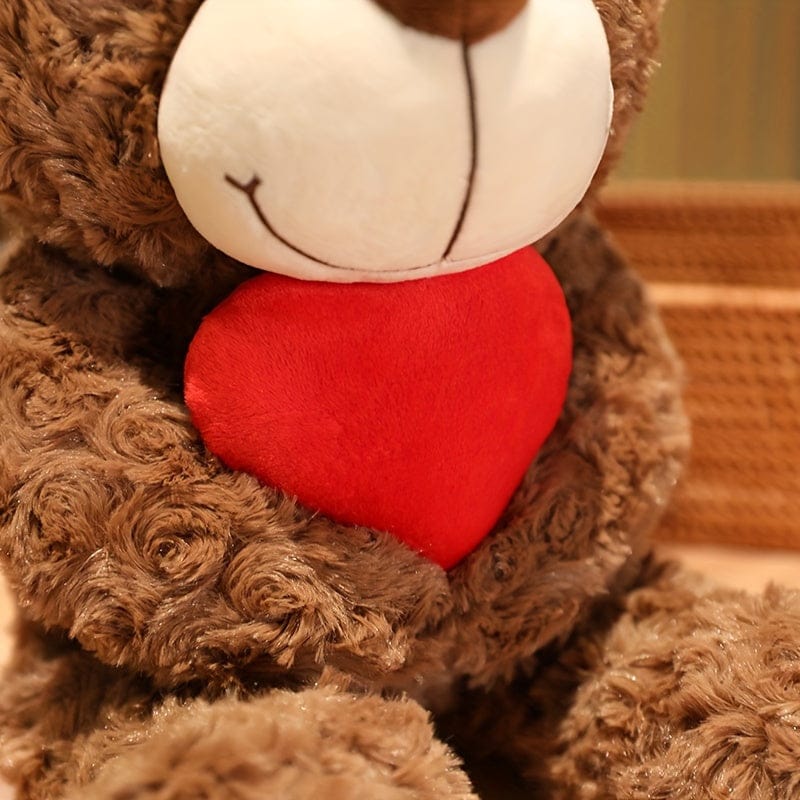 Cuddly plush bear with heart, soft, ideal Valentine's Day gift 3