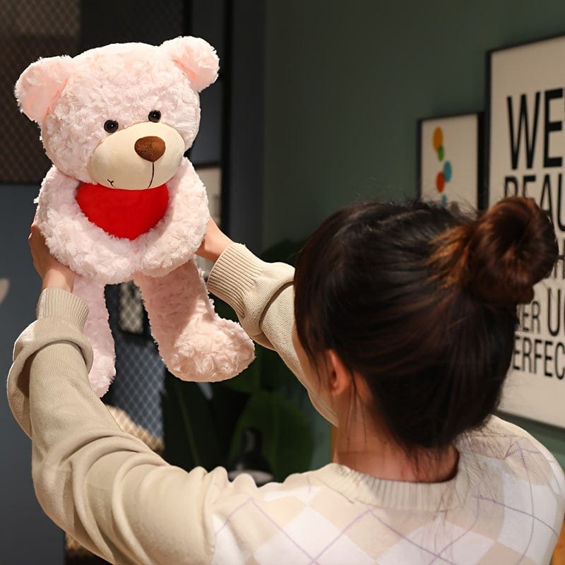 Cuddly plush bear with heart, soft, ideal Valentine's Day gift 4
