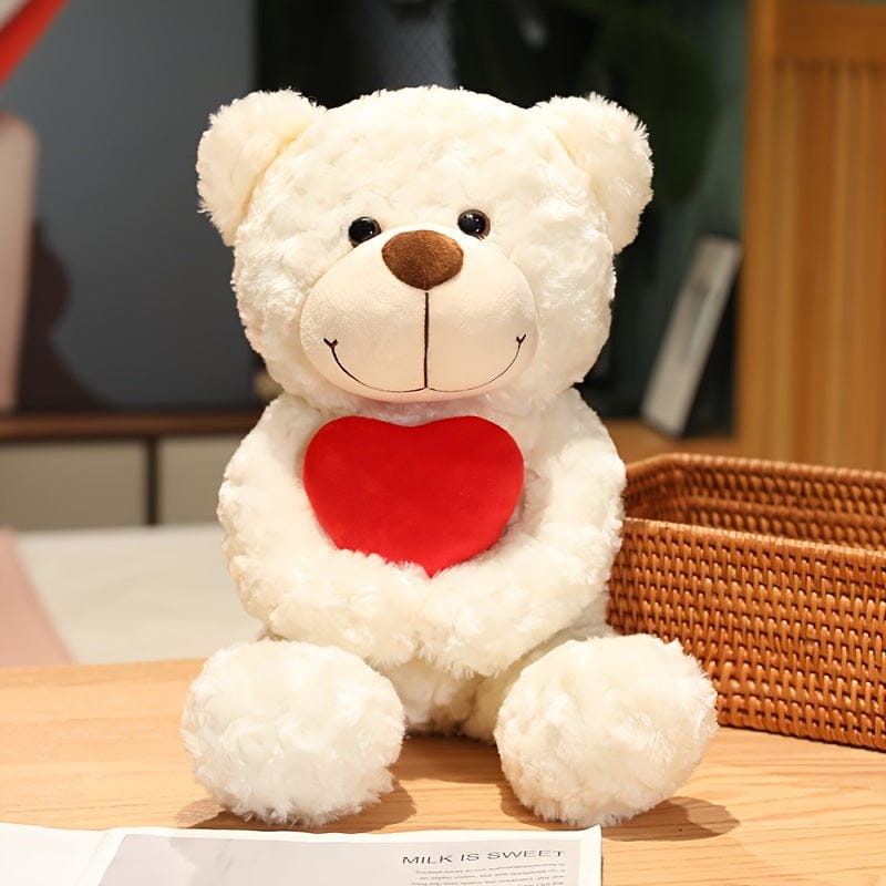 Cuddly plush bear with heart, soft, ideal Valentine's Day gift 5