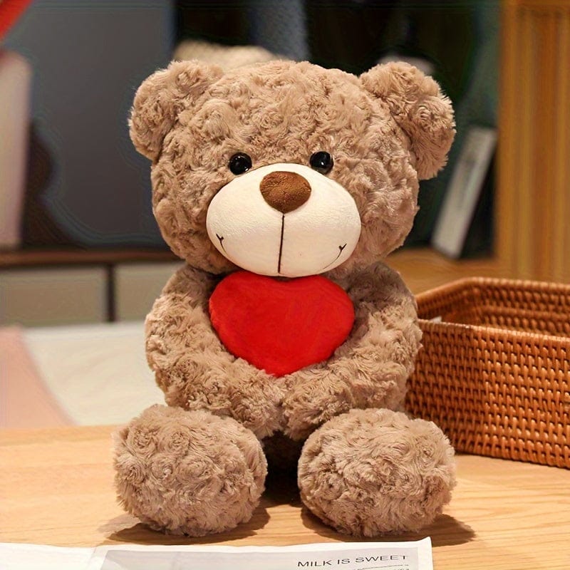 Cuddly plush bear with heart, soft, ideal Valentine's Day gift 6