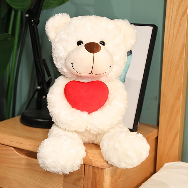 Cuddly plush bear with heart, soft, ideal Valentine's Day gift 8