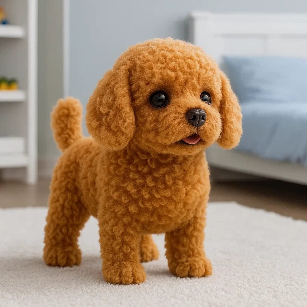 Realistic plush dog for children, interactive, eco-friendly, playful 4