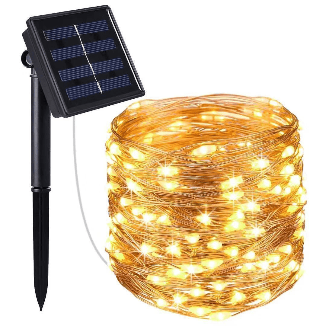 Waterproof solar string lights for outdoor use, 10m, atmospheric lighting for garden and balcony 0