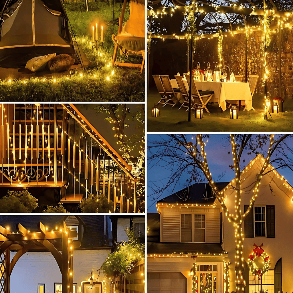 Waterproof solar string lights for outdoor use, 10m, atmospheric lighting for garden and balcony 1