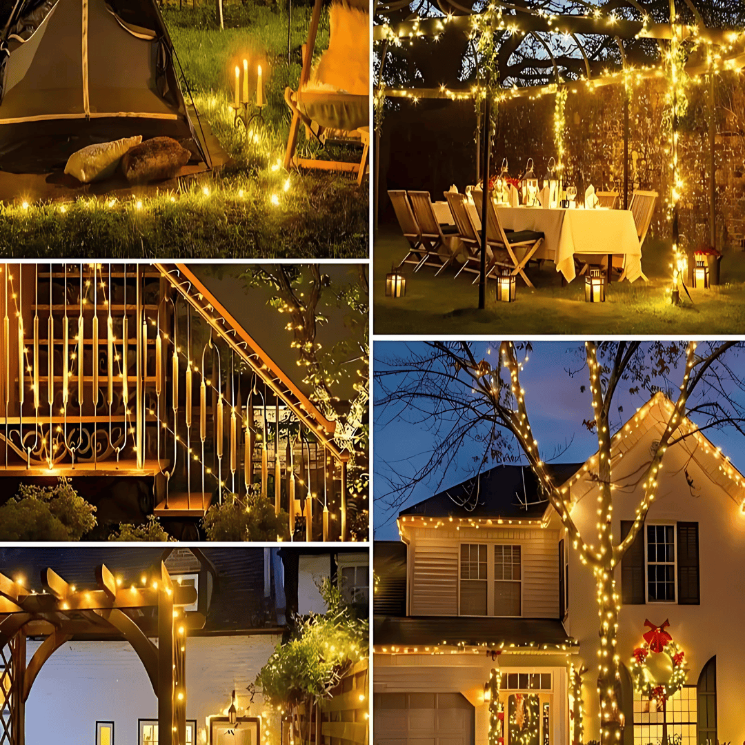 Waterproof solar string lights for outdoor use, 10m, atmospheric lighting for garden and balcony 1