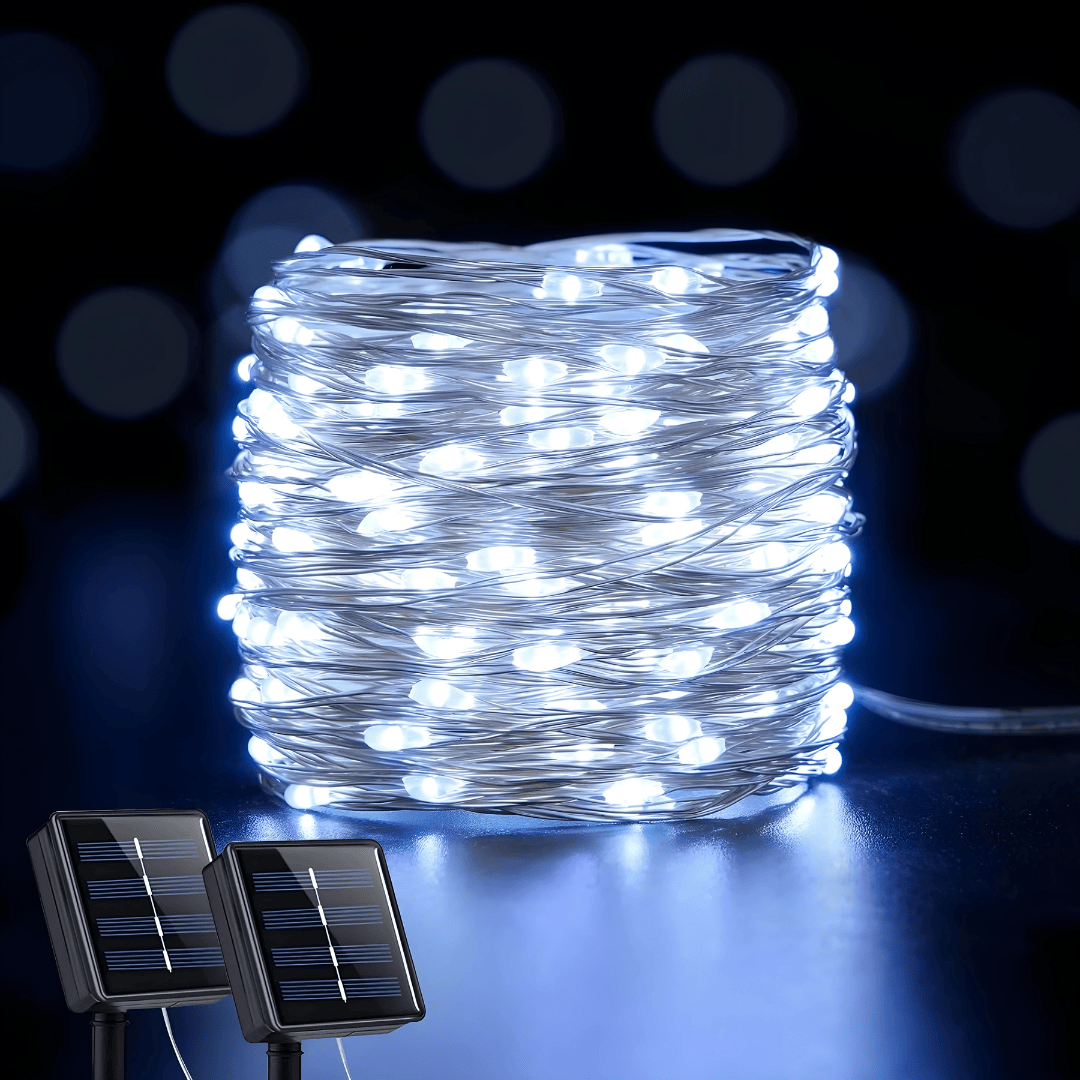 Waterproof solar string lights for outdoor use, 10m, atmospheric lighting for garden and balcony 5